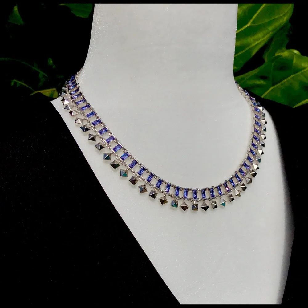 KENDRA SCOTT Oscar choker necklace silver